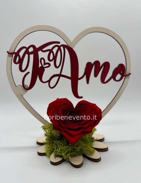 Cuore dedica e mimosa